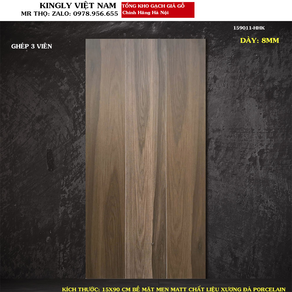 Gạch giả gỗ 15x90 Trung Quốc 159011